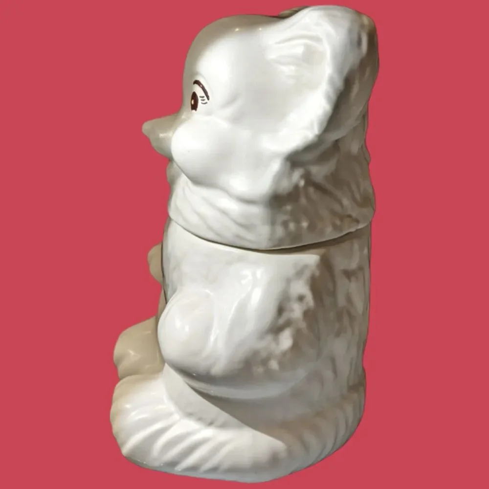 McCoy Bear Cookie Jar Vintage 1940s White Large Bear 12